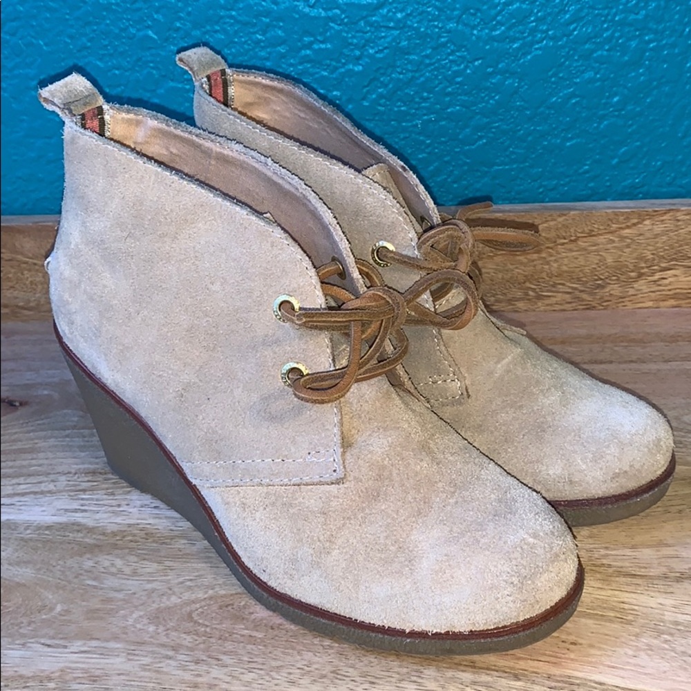 Sperry tan suede wedges - Picture 3 of 7